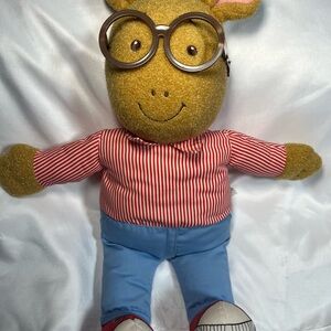 Vintage Playskool Talking Arthur Plush 18” 1996 Hasbro PBS Works Tested Toy